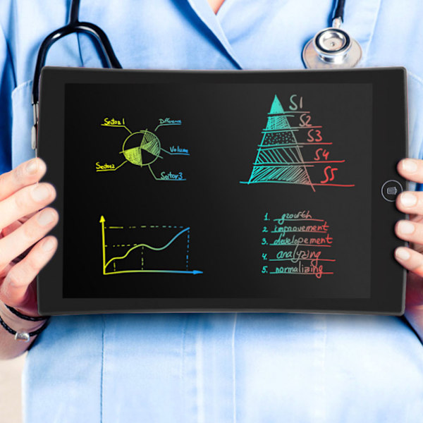 9,5 tuuman LCD-piirtopöytä, käsin kirjoitettava, korkea kirkkaus, ladattava tabletti lukittavalla näytöllä, musta