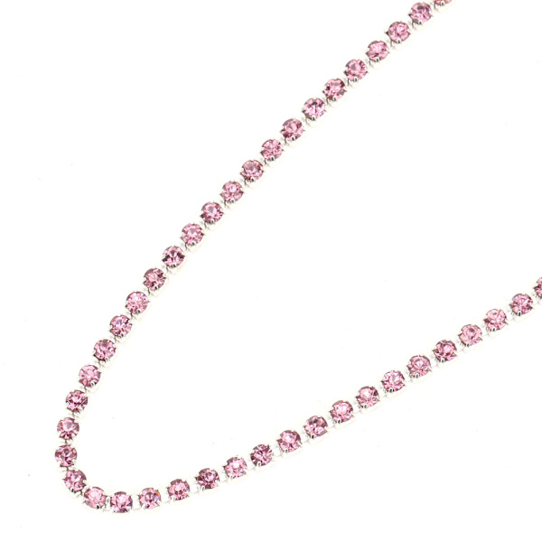 2,8 mm DIY Diamant Mesh Wrap Rulle Blanke Krystal Rhinestones Bånd Dekoration (Lyselilla)