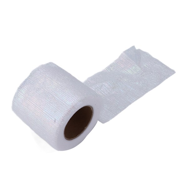 Tulle Rulle Symphony Line Mesh Rulle Manuell DIY Hårprydnad Bågnät Tygtillbehör Vit