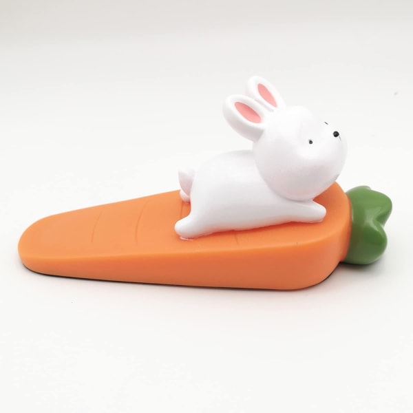 2 st dörrstoppar, igelkott kanin liten dörrstopp, söt djur kanin igelkott dörrstopp med stark friktionssilikonplatta, dörrstopp dörrkil, Rabbit and hedgehog
