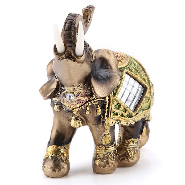 Lucky Feng Shui Grøn Elefant Statue Skulptur Rigdom Figur Gave Hjem Indretning M