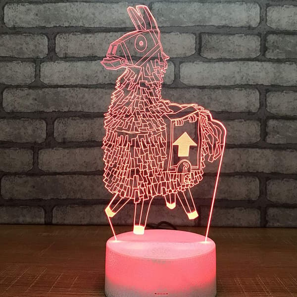 Lama Nattlamper Endringsbar USB Touch Lampada 3D Visuell Bu