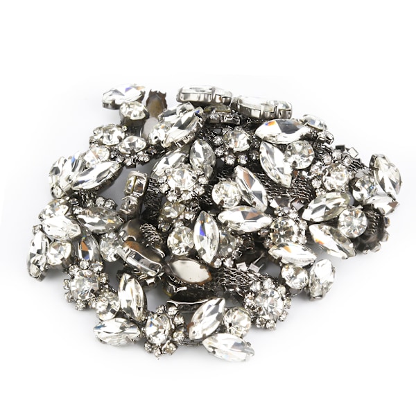 1 Yard Rhinestones Band Kristall Glas Borr Kedja Trim DIY Dekor Kläder Tillbehör (#1)