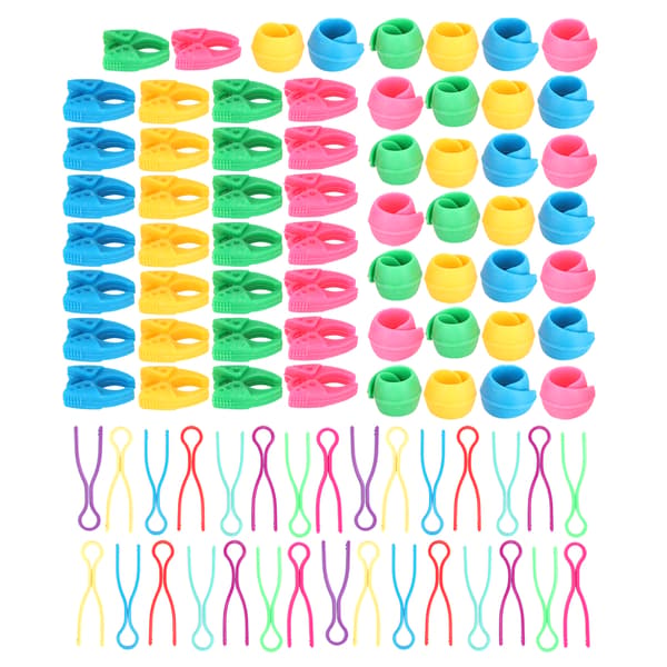 90 st Bobbin Thread Buddies Silikonklämmor Fixeringsklämmor Plast Sytillbehör