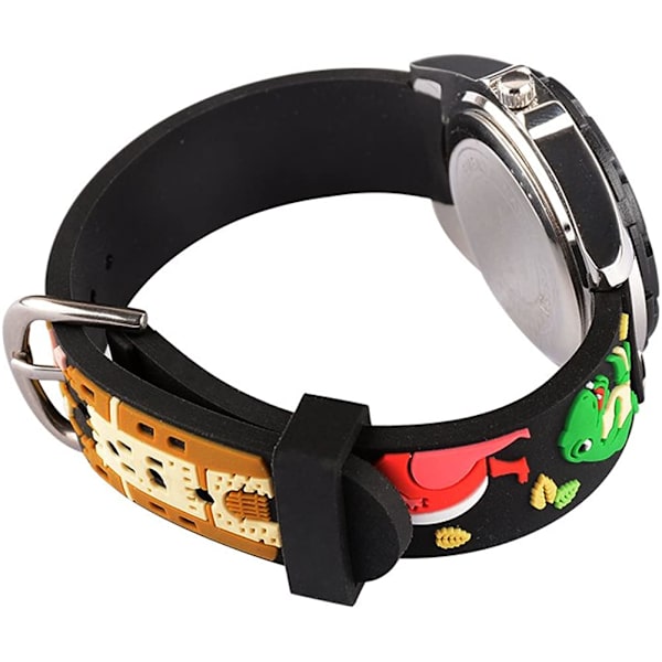 3D Barnklocka, Söt Cartoon Vattentät Klocka Silikonarmband för 2-12 År Gamla Flickor och Pojkar, Bästa Presenten till Barn
