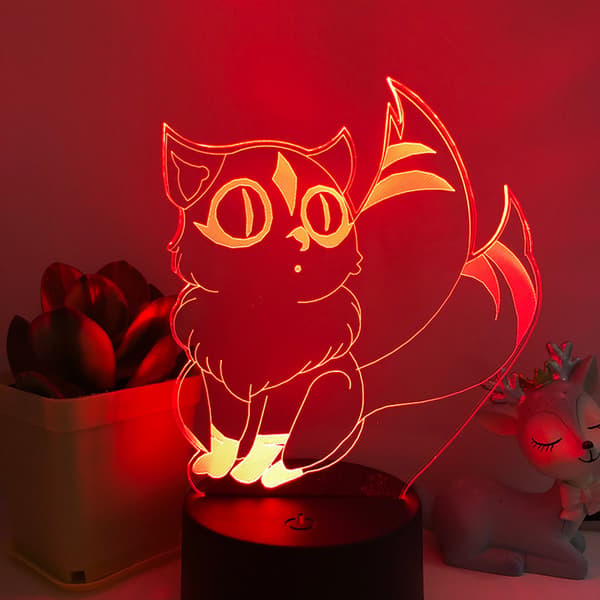 3D LED Nattlys Kirara Håndlaget 3D-illusjon