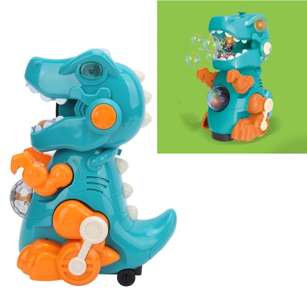 Automatisk boblemaskin, universell elektrisk plastbobledinosaur for barn