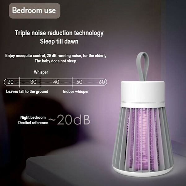 USB elektrisk myggjagerlampe, oppladbar insektfelle, mygglys