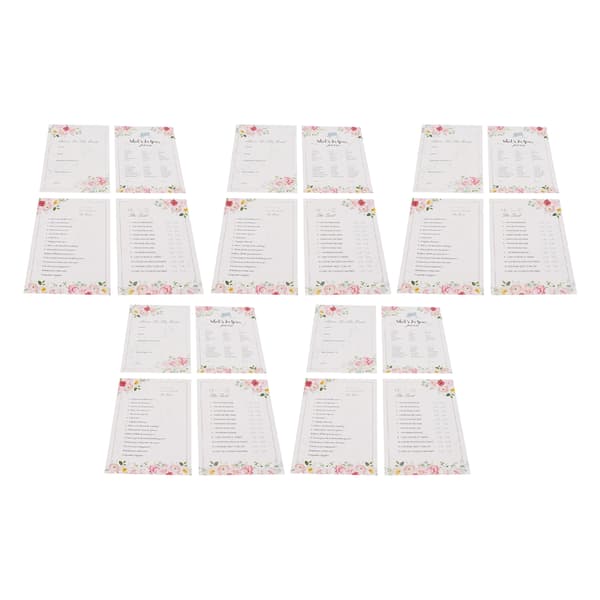 Bröllopsduschspel 20PCS Modern Font Bröllopsduschspel Elegant Blommig Miljövänlig Bärbar Han Sa Hon Sa