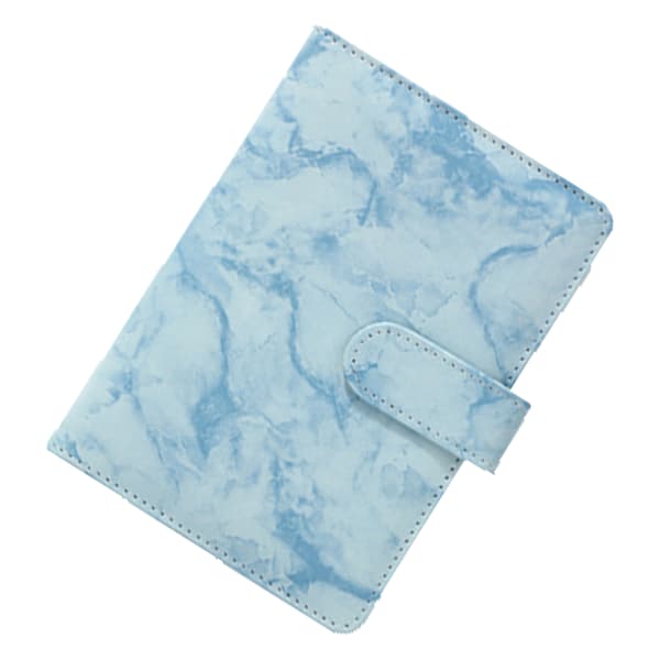 A6 Notebook Binder Lille Bærbar Azure Blå PU Læder Notebook Journal Løs Blad Binder