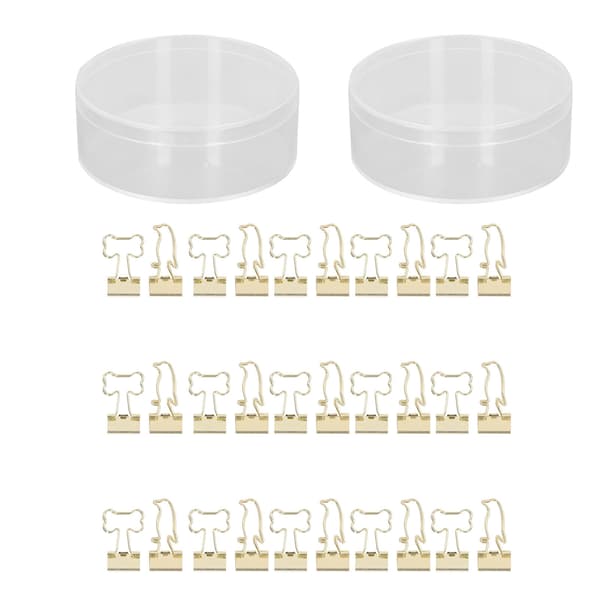 30 stk. Mini Binder Clips Multipurpose Innovative Metal Strong Clamping Force Paper Binder Clips for Home Office