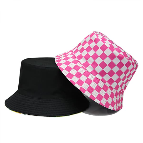Dam Bucket Hat Fashion Checkerboard Bucket Hat Packable T B