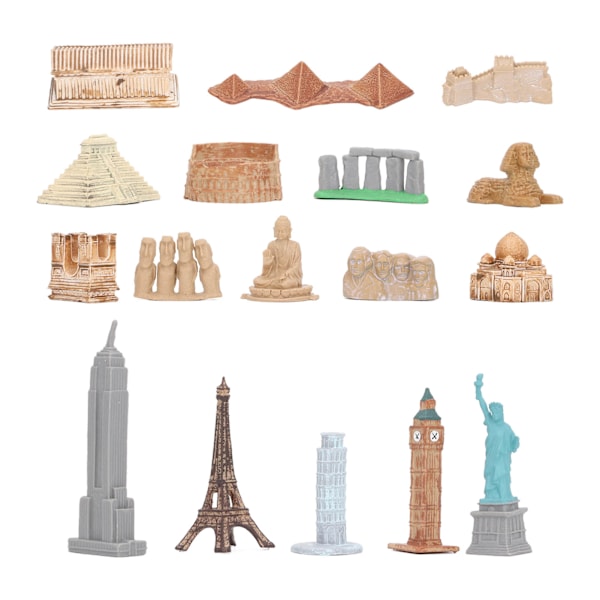 17 stk. Miniature Ancient Buildings Legetøj Rundt Om I Verden By Miniature Bygninger Egyptisk Pyramide Model Kit Ancient Egypt Legetøj