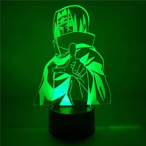 3D Illusion Lamp Anime Uchiha Itachi Anime Figurer Nattlampa