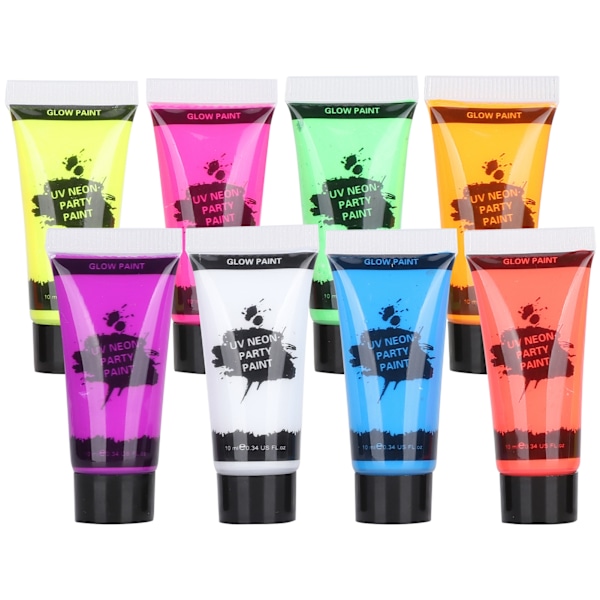 10ml Kroppsmålningsset Blacklight Ansikts- och Kroppsmålning Makeup Fluorescerande Kroppsansiktsfärger