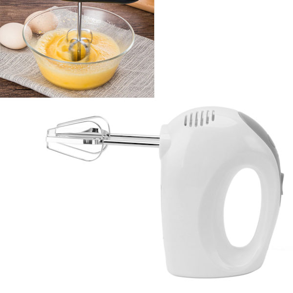 Elektrisk handmixer 300W 5 hastigheter Skålvila Säker Multidirektionell elektrisk visp med 4 vispar för kök EU-kontakt 220V