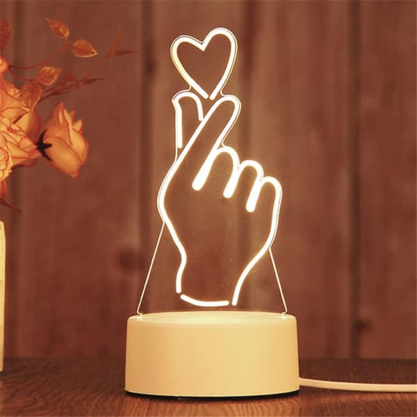 3D Liten Nattlampa, Barn Sovrum Plug-in Led Ljus