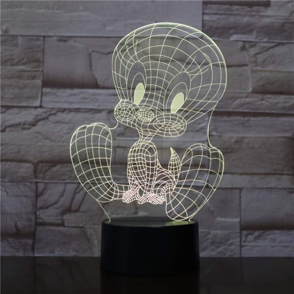 TweetyBird LED Natlampe USB Touch Sensor RGB Dekoration C