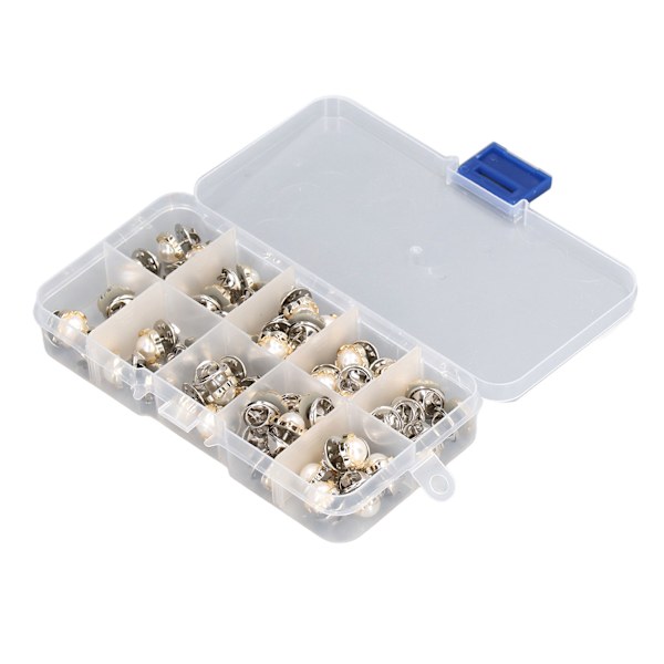 150 stk. Dekk over knapper Faux Pearl Style Plast Metall Bred applikasjon Kvinner Brosje Knapper for Sying Håndverk DIY Perle Blomst