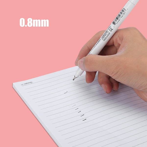 Micron Liner Tegnemarkører Fin Spids Sort Blæk til Sketching Anime Illustration(0.8mm)