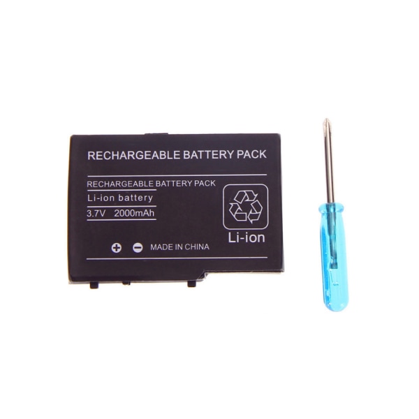 2000mAh 3.7V Oppladbar Litium-ion Batteri + Verktøypakke Kompatibel for Nintendo DSL NDS Lite