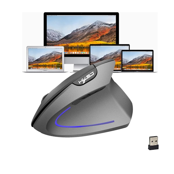 Vertikal trådlös mus 2.4GHz mus ergonomisk design 2400DP
