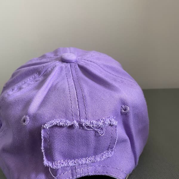 Hatt Dam Broken Hole Raw Edge Retro Personlighet Solskydd Red
