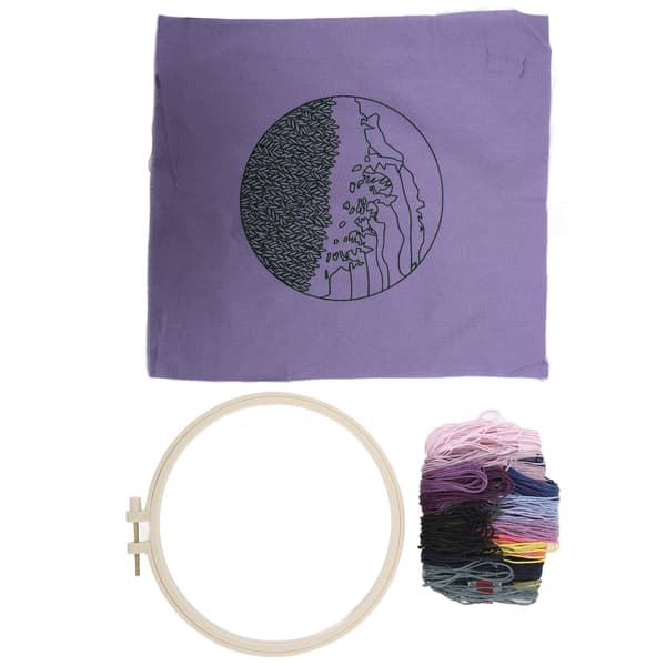 Tryckt broderi solnedgångsmönster Klassiska mode generösa broderikit för heminredning Present