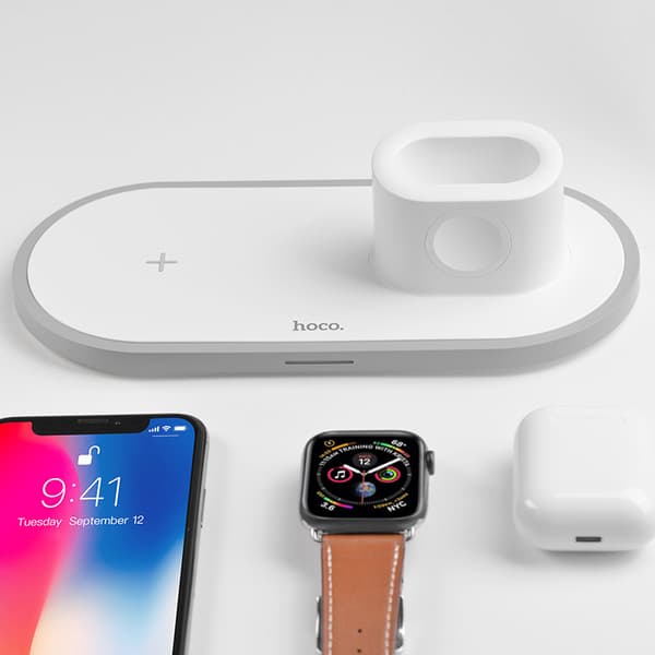 hoco. CW21 trådløs tre-i-ett-lader for Apple mobile p
