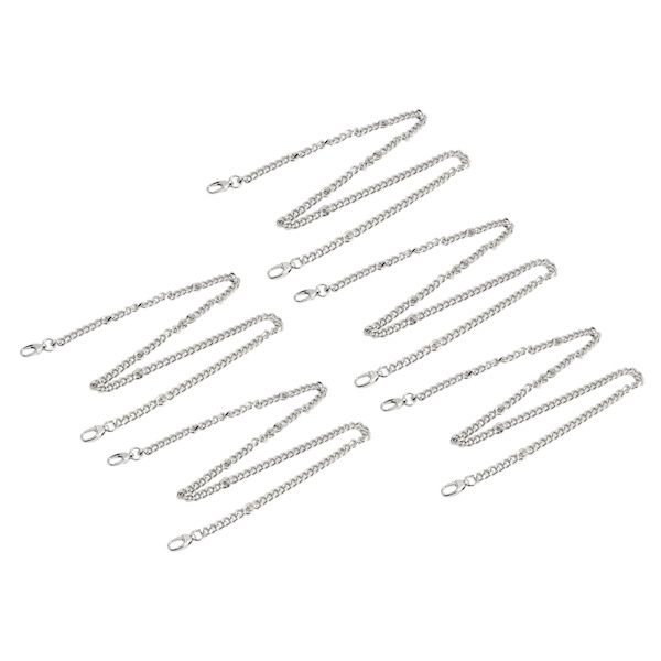5 st metall trottoarkantkedjor 39,4 tum längd utsökt robust multifunktionell metallhantverkskedja för halsband fotlänk DIY silver