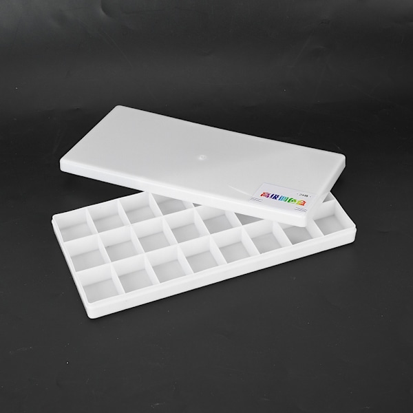 Firkant Pigment Maling Box Farveblanding Maling Palet til Akvarel Gouache Akryl (24 Gitre)