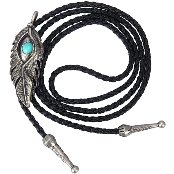 Native American Bolo Tie Rodeo Cowboy Läder Halsduk Wester D