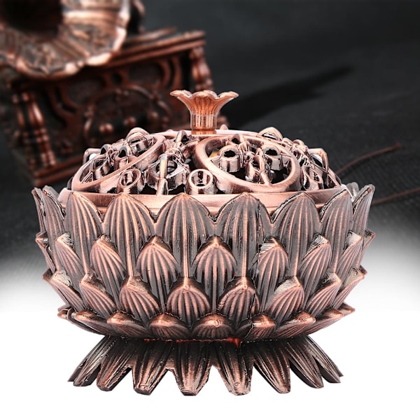 Zink-legering Heminredning Lotus Rökelsebrännare 7*5cm Joss Stickhållare(Koppar)