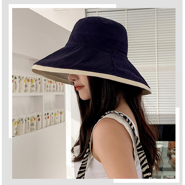 Dam solhatt bomullshink fashion sommar strand bred B A