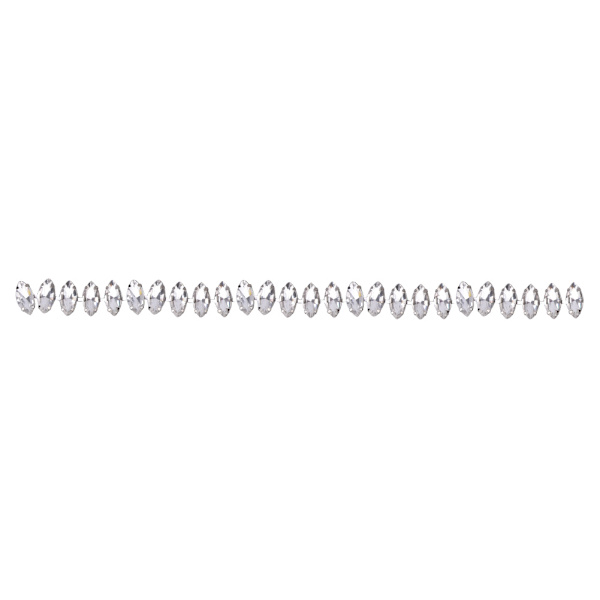 1 Yard (90cm) Kristallglas Sy På Strass Kedja Trimning DIY Kläder Dekoration Vit Strass