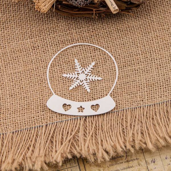 Embossing Cutting Dies Carbon Steel Crystal Ball Snowflake Shape Cuts for DIY Scrapbook Craft