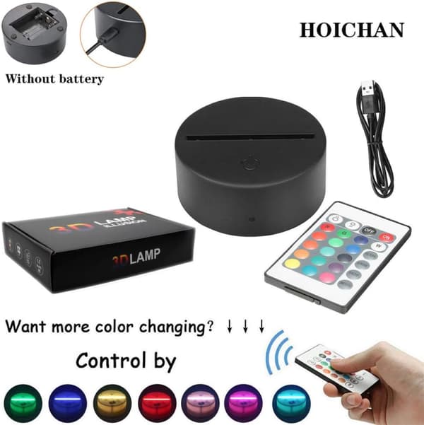 3D Natlampe Uchiha Itachi 3D Visuel Illusion LED Cha