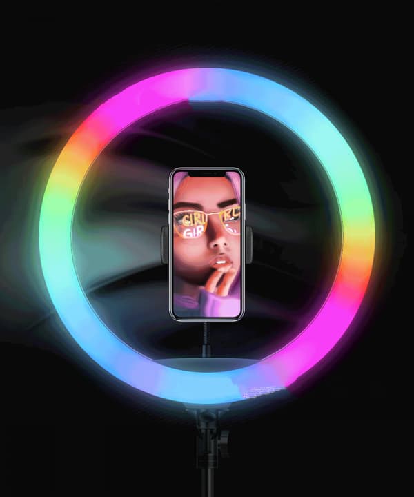 Ringlampe - RGB Ring Fill Lampe USB-drevet Fyldlys til S