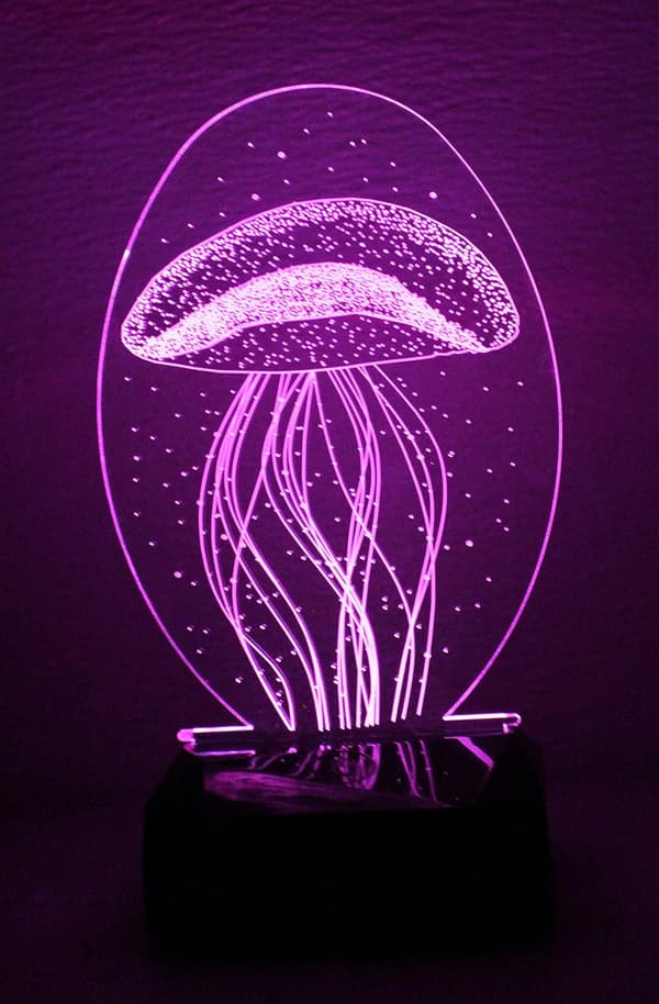3D Natlampe 9'' Lampe Touch-Switch LED 7 Farver Dekor/Indo