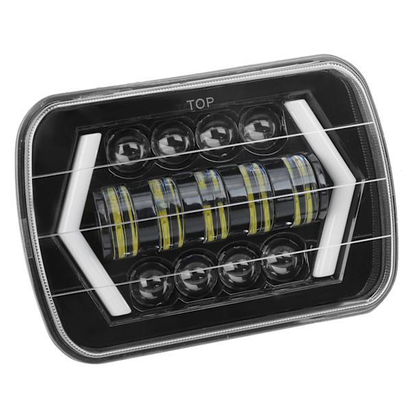 300W 7 tommers LED-bilfrontlys i aluminiumskall, firkantet, passer til Jeep Wrangler