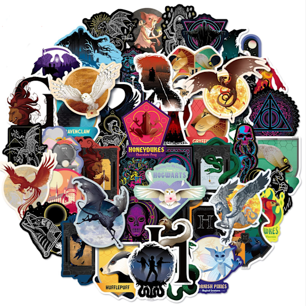Harry Potter Vattenfärg Vinyl Stickers, Set om 50,