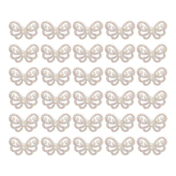 30 stk sy på lapper innfelt falsk perle rhinestone enkel å bruke mye brukt broderi applikasjon for håndverk DIY-prosjekter
