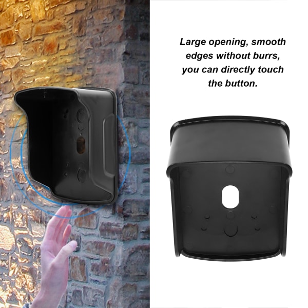 Door Access Control Machine Waterproof Rainproof Cover Protective Shell Black with Paste Board