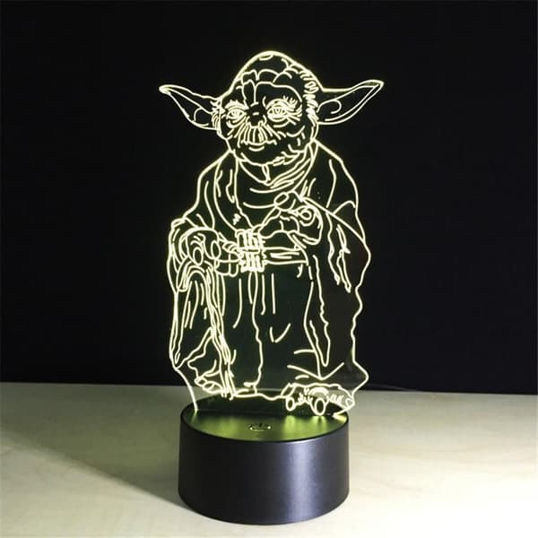3D LED Natlamper, 3D Illusionslampe 7 Farver Skiftende
