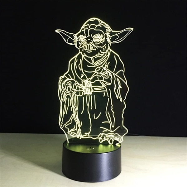 3D LED nattlampa, 3D illusionslampa 7 färger skiftande