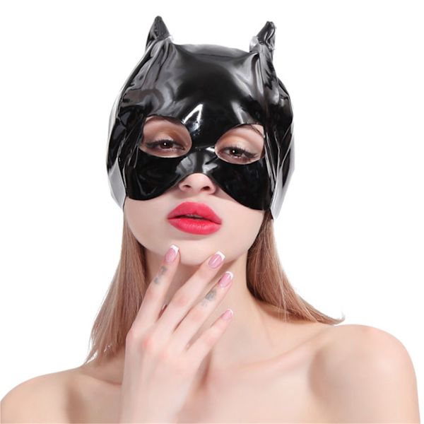 Halloween Kattöron Sköld Mystisk Svart Halloween Dekoration för Rollspel Kostym Jul Fester Ljus Svart