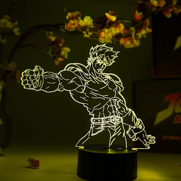 Jonathan Joestar Otaku Lampe – JoJo's Bizarre Adventure – Anime Lampe Figur Natlampe, 16 Farver RGB LED