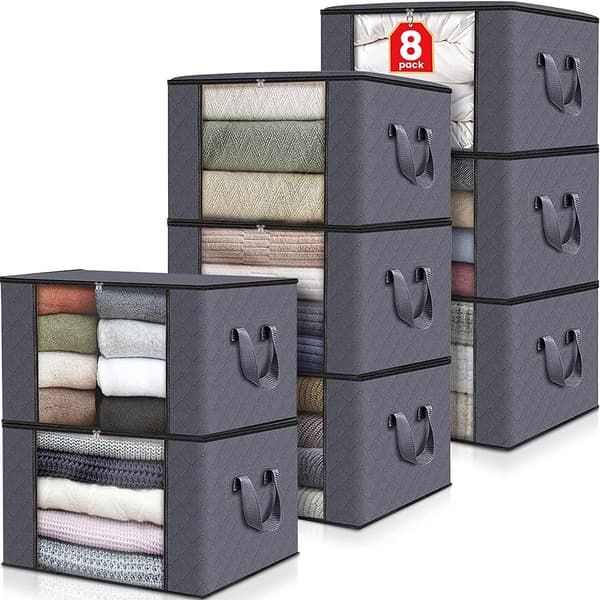 Fab Totes 2-pakning Klesoppbevaring, Sammenleggbar Teppeoppbevaring