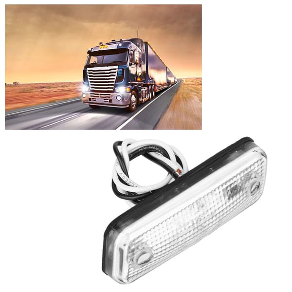Universal 4 LED Super Lys Lastbil LED Sidemarkerlys Blinklys (Hvid)