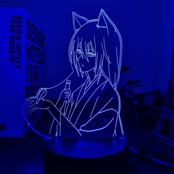 Nyeste Anime 3D Led Lys Kamisama Kiss Tomoe Figur til Seng